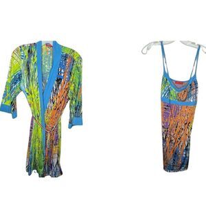 Josie‎ Natori Two Piece Nightgown Robe Set